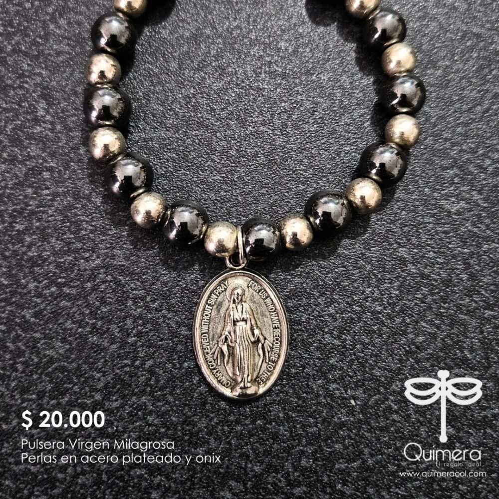 Pulsera Medalla milagrosa Onix - Imagen 2