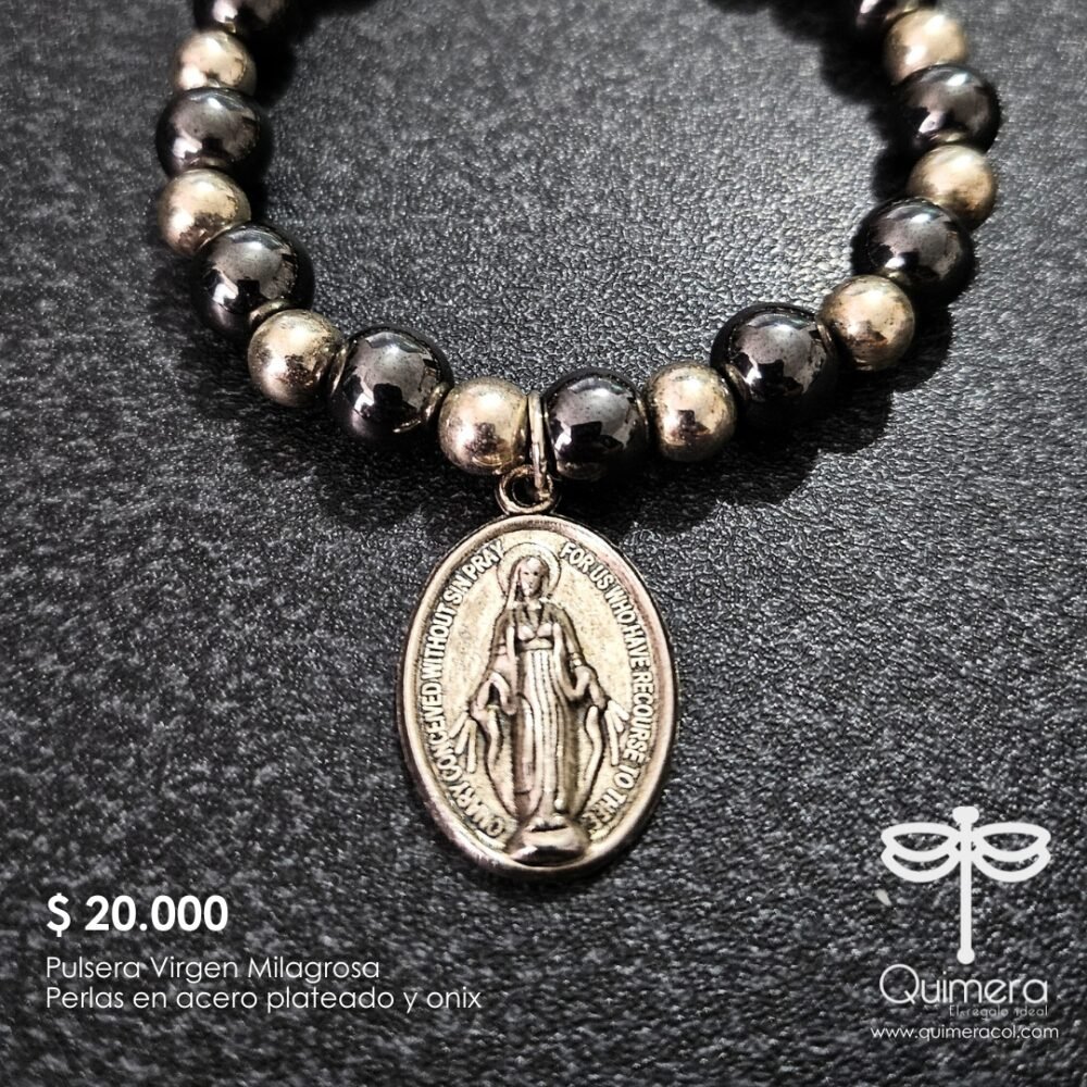 Pulsera Medalla milagrosa Onix